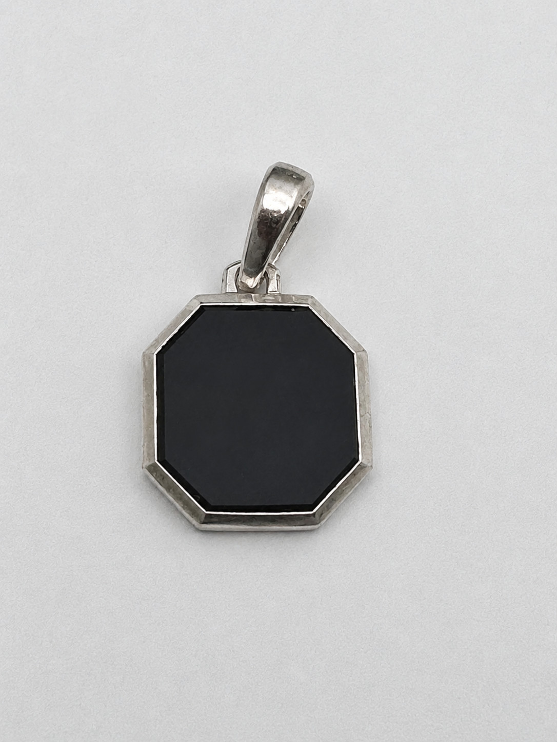 Authentic David Yurman 16mm Black Onyx Amulet Pendant Sterling Silver