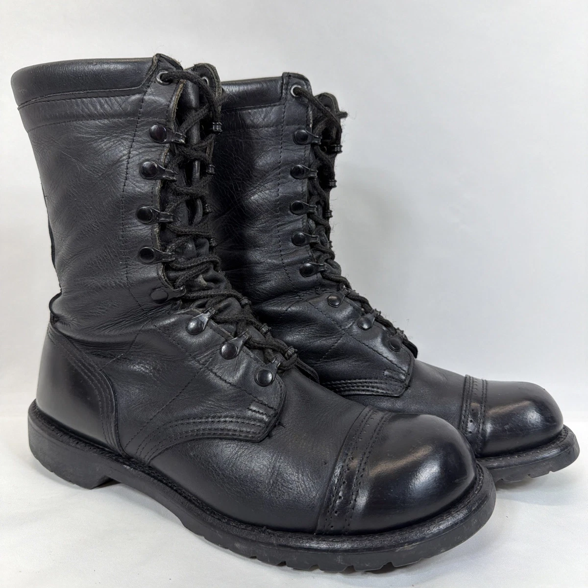$262 Corcoran ?? Union Made Black Leather Lace-Up Combat Unlined Field Boots 11 Combat Lace-Up Boot In Black Leather | UNIF main image 2