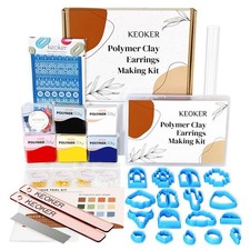 Polymer Clay Jewelry Making Kit, 103 PCS Clay Earring Making Kit for Teens an...
