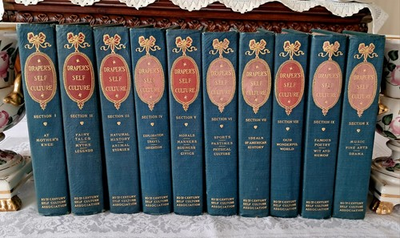#ad 1907 Draper#x27;s Self Culture Volumes 1 10 Personal Development History Sports $165.00