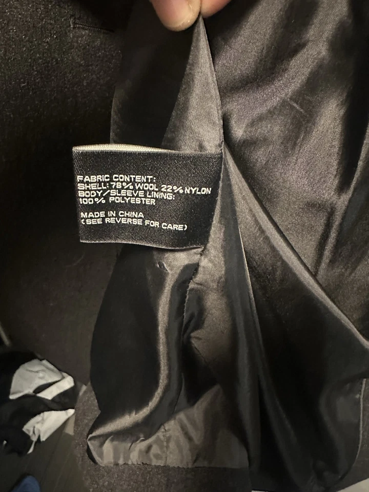 Jos. A. Abrigo Bank Hombre XL Negro Doble Pecho Foto 4 de 4