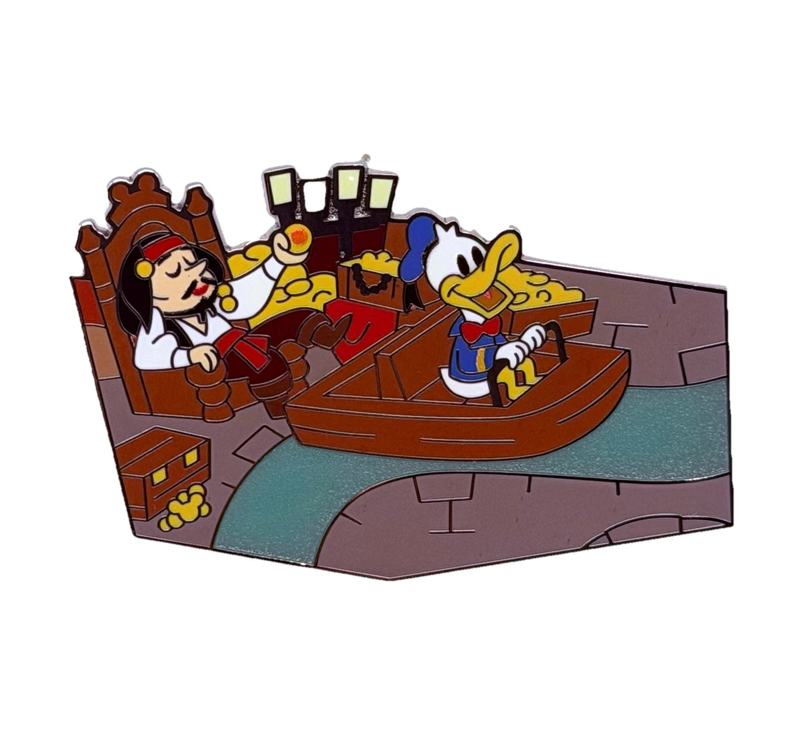 Disneyland Exclusive Pirates Of The Caribbean Puzzle Map Pin 2025 Donald Duck