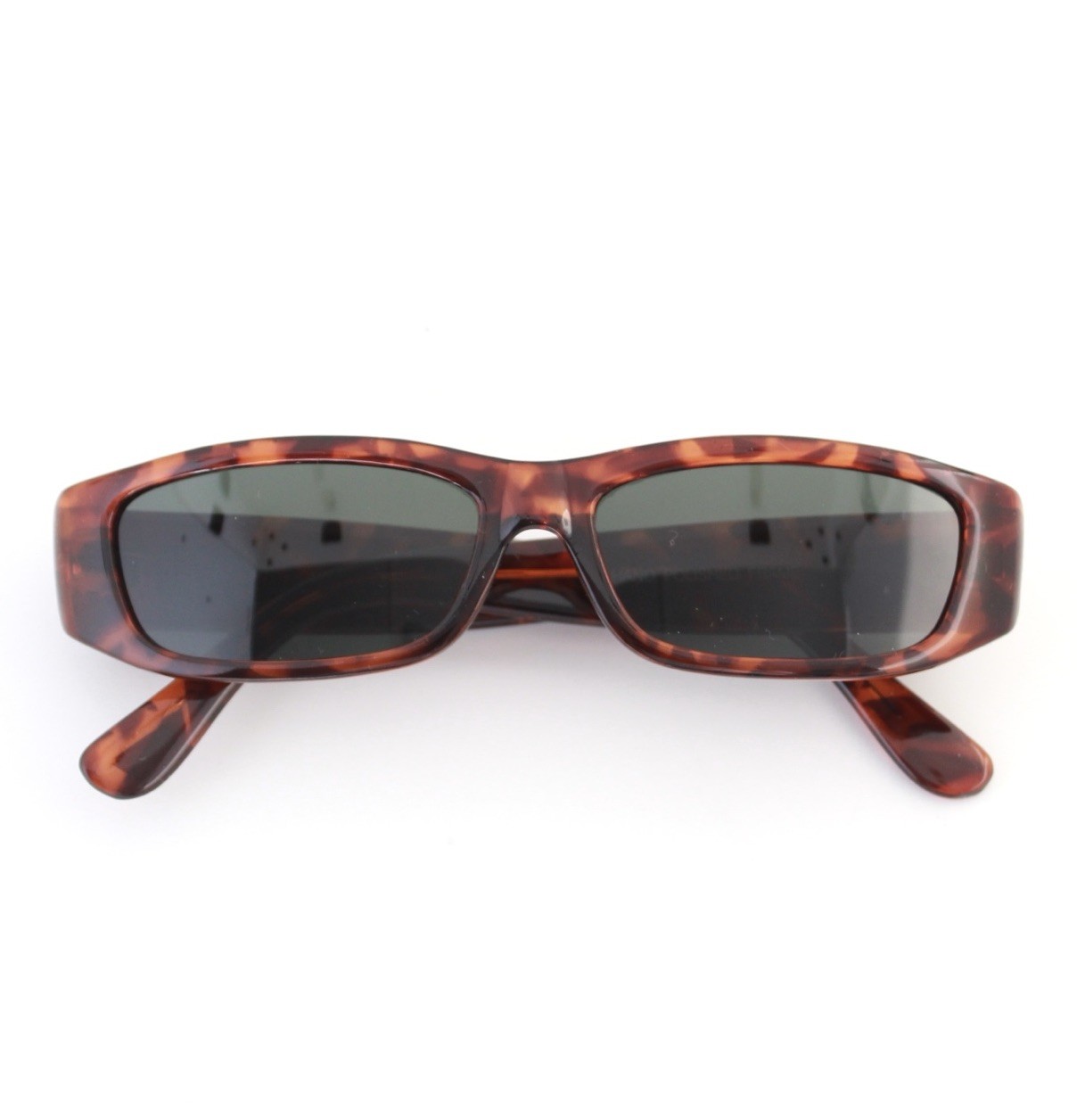 Vintage Tortoise Rectangle Sunglasses Classic Gen… - image 2