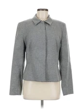 Field Manor Women Gray Wool Blazer 10