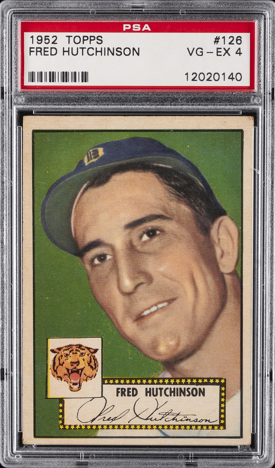 1952 TOPPS #126 FRED HUTCHINSON PSA 4