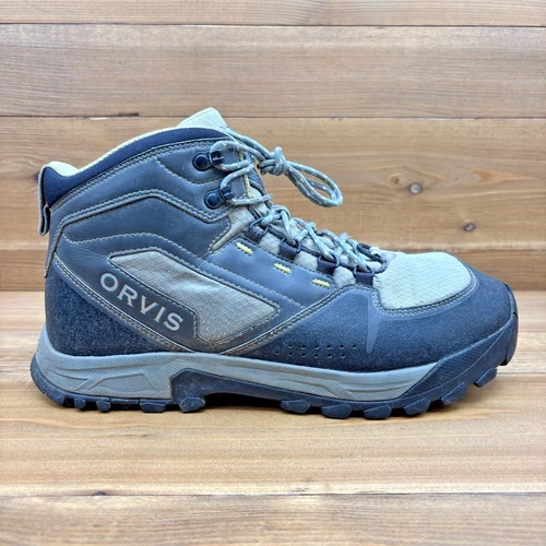Mens 13 Orvis Ultralight Wading Boots Gray Green Black Waterproof Lace Up 2J2R