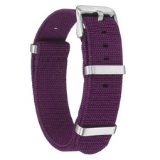 Elastic Nylon Watch Band 18mm Waterproof One-Piece Watch Strap, Purple