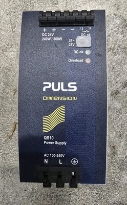 Puls Dimension - QS10 - QS10.241-C1 - Power Supply 1Ph, 24V, 10A, 240W      4E-8