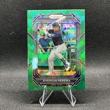 2023 Panini Prizm EVERSON PEREIRA Green Cracked Ice Prizm No. 136