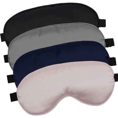 Travel Silk Eye Mask Light Blocking Night Blindfold with Adjustable Straps