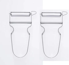 OTHER 2 Pack-Swiss Star Vegetable Peeler, Carbon Steel Blade and Stainless Handl