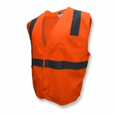 Radians SV2OS3X Class 2 Solid Safety Vest, Orange, 3 Extra Large