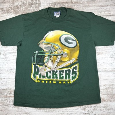 VTG Lee Sport Green Bay Packers Helmet Shirt Men s XL NFL 90s
