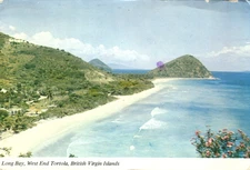 Long Bay West End Tortola British Virgin Islands Aerial View 1974 Postcard