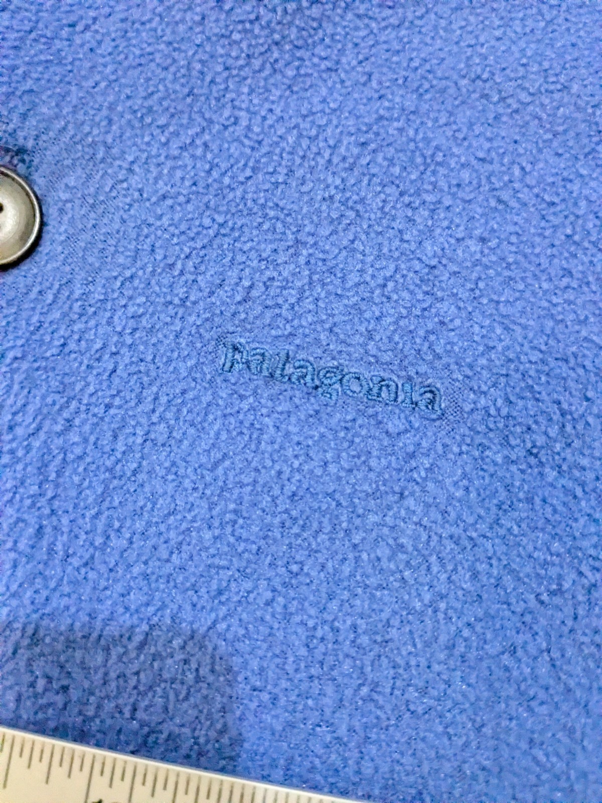 Vintage Patagonia Fleece 1/4 Button Pullover USA Made Size S Periwinkle 25680 thumbnail 3