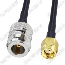 N Female to RP-SMA Male Female Pin Connector Lot Pigtail Coaxial Cable RG58