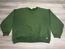 Vintage Russell Athletic Blank Sweatshirt Sz XL Dark Green Y2K Pullover Crewneck