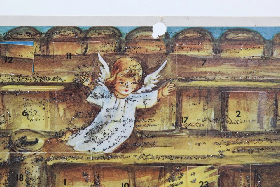 Vintage Made In Germany Festive Nativity Paper Christmas Advent Calendar - Image 4 of 4