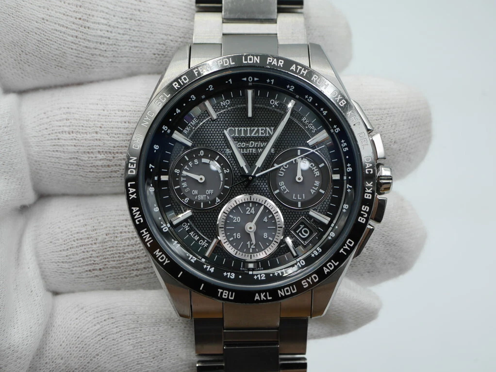 Citizen Attesa CC9015-54E Satellite Wave Eco-Drive Black Titan Quartz Mens