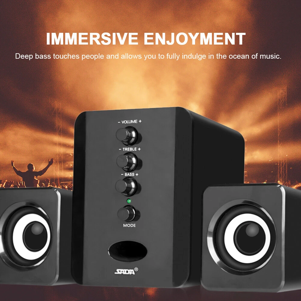 SADA D 202 USB Wired Soundbox Computer Speakers Music Player
