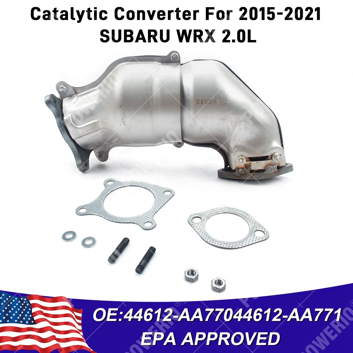 Catalytic Converter Pipe For 2015 2021 Subaru WRX 2.0L 44612 AA771 44612 AA770