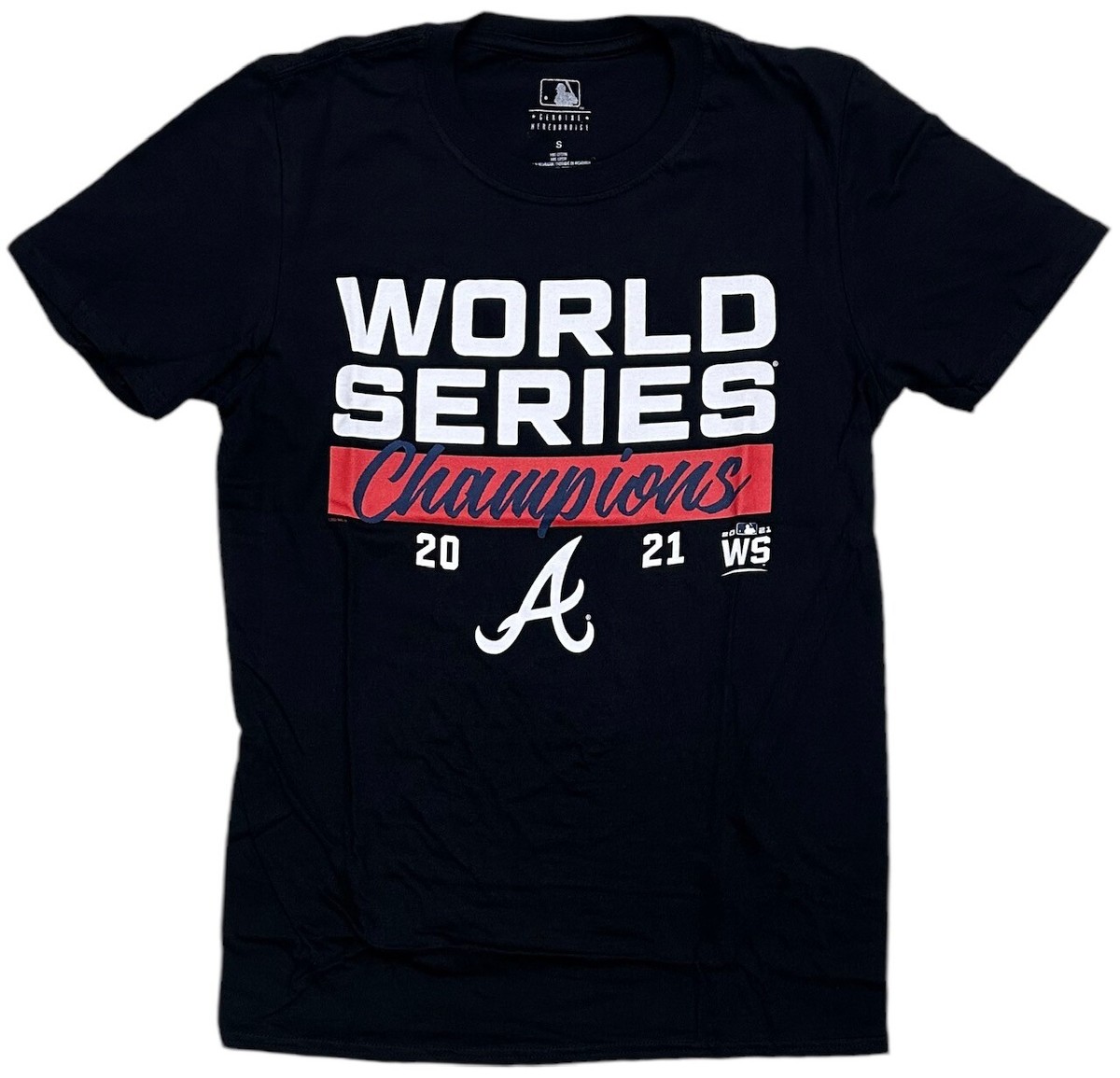 MLB - レア【Fanatics】BRAVES 2021 WS CHAMPIONS TEE Men's Atlanta Braves Nike Navy 2021 World Series Champions