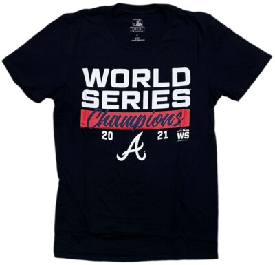 Atlanta Braves Men's T-Shirt 2021 World Series Champions Black Tee by Fanatics