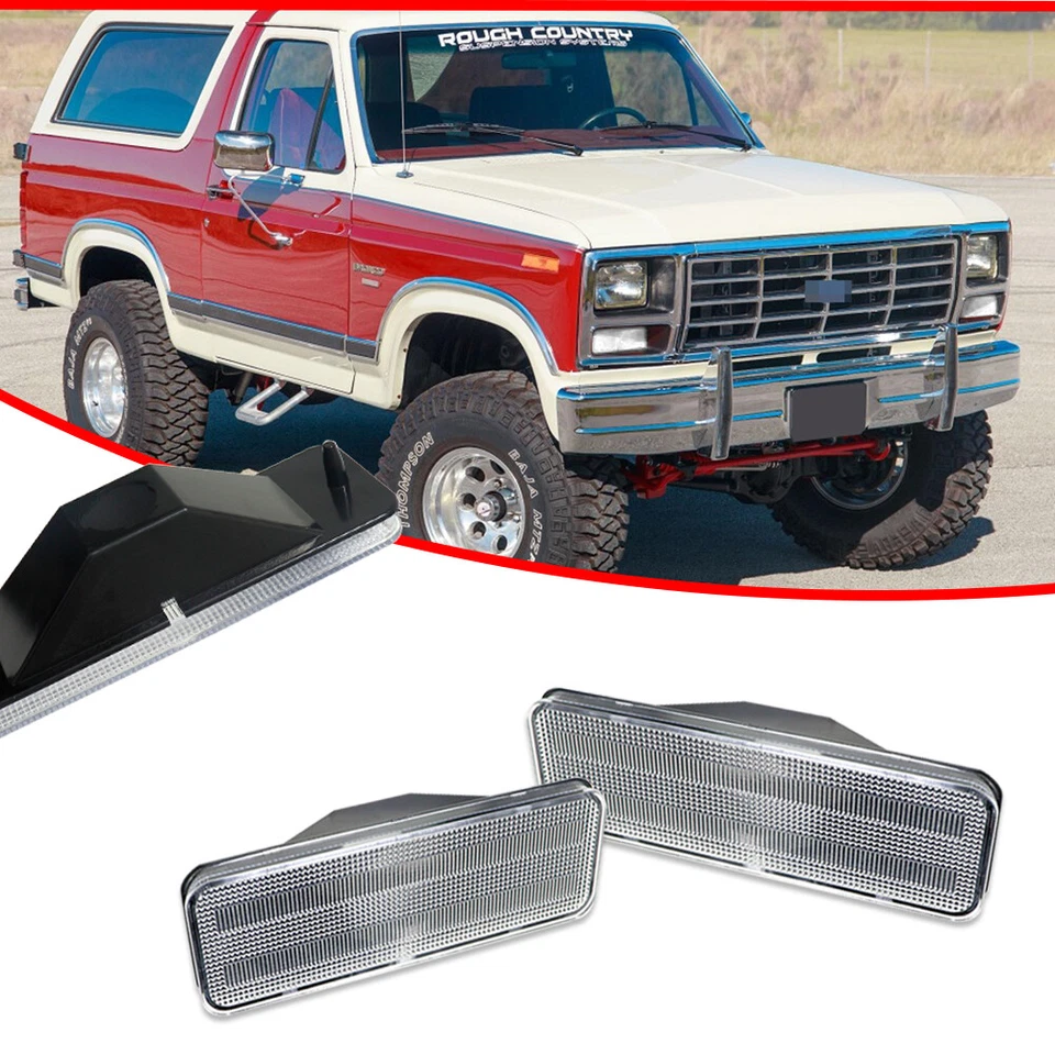 Clear Lens Front Parking Turn Signal Lights For 80-86 Ford Bronco F150 F250 F350 - image 2 of 4