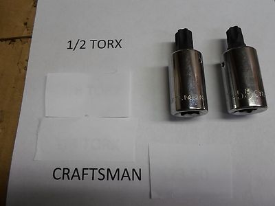 CRAFTSMAN TORX 1/2'' DRIVE T55 OR T60  YOUR CHOICE