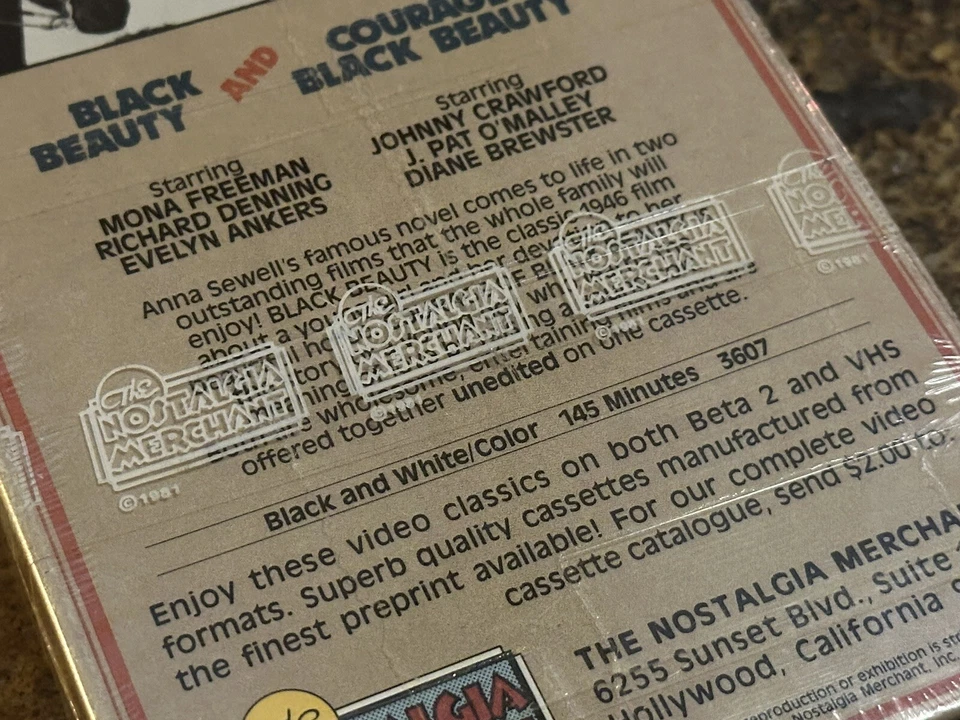 Black Beauty & Courage Of Double Feature Nostalgia Merchant Watermark Open Top - Image 4 of 4