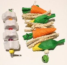 Bird Chewing Enrichment Toy Hanging Foraging Pumice 6-8"