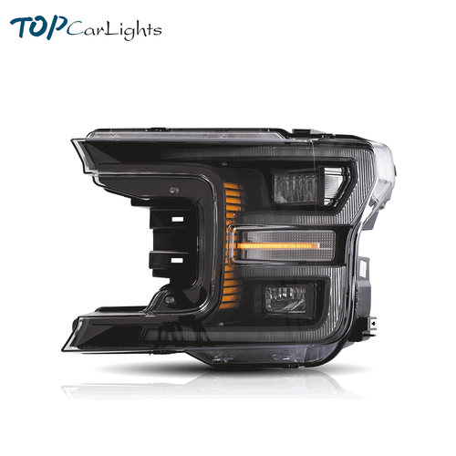 VLAND 2* LED Projector Headlights Assembly For 2018-2020 Ford F150 W/ Sequential - Picture 2 of 11