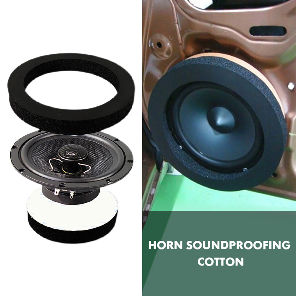 4 X 4'' Car Speaker Ring Bass Door Trim Sound Insulation Cotton Accessories