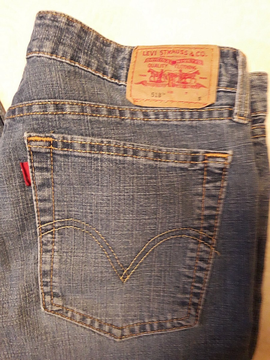 Jean Levi's 518 Superlow Bootcut - Taille 34x30, Coupe Ultra Basse, Stretch - Occasion Bon état