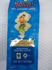 Kauai Coffee 100 Hawaiian Coffee VANILLA MACADAMIA NUT 7oz Direct From Hilo