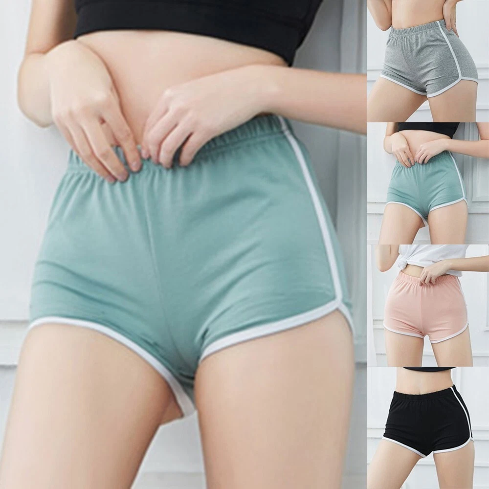 Womens Push Up High Waist Solid Yoga Shorts Sports Casual Gym Workout Hot  Pants