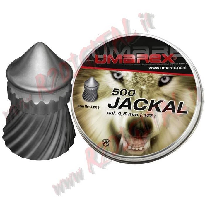 PIOMBINI UMAREX JACKAL CAL 4.5 mm TESTA a PUNTA 500 PZ PALLINI ARIA COMPRESSA
