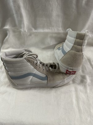 Blue Vans Sk8 Hi Womens Grey Vans Shoes VANS Sk8- High Tops White