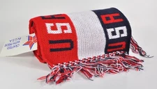 U.S.A. SCARF RED WHITE & BLUE SWC 825509 KNITMAKERS