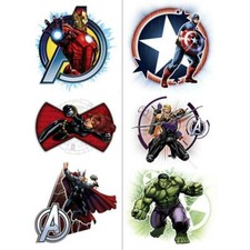 Marvel Avengers Assemble Temporary Tattoos Party Favors 2 sheets