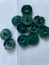 LEGO- NEW-#18674-DARK GREEN-TILE ROUND 2 X 2 WITH OPEN STUD -5 PIECES