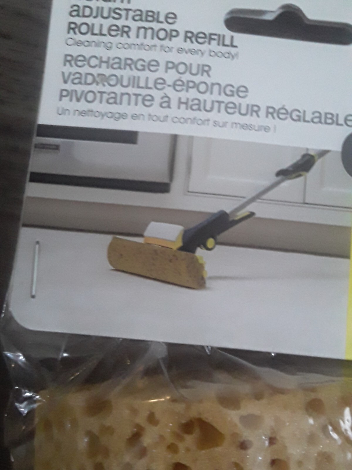 2 Casabella sponge refills for adjustable height roller mop 86003, 87605 ratchet