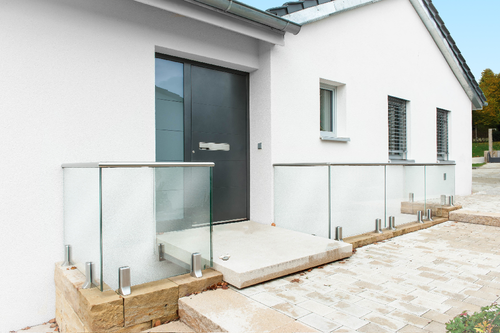 Outdoor Indoor Glass Balustrade Baluster Railing Stainless Steel Foot - Picture 2 of 13
