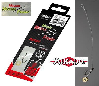 8 MIKADO METHOD FEEDER Haken Rig`s mit Pellet Band Feederhaken (0,87 EUR/St.)