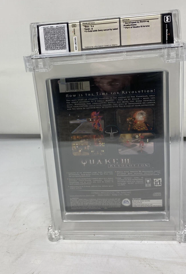 Quake 3 III Revolution Sony PlayStation 2 WATA 9.6 New Sealed Doom - Image 2 of 2