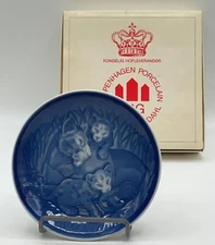 Bing and Grondahl - B&G - Mother's Day Plate Mors Dag 1982 Lioness And Cubs NIB