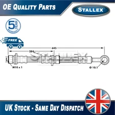 Fits 200 Streetwise ZR 1.4 1.6 1.8 2.0 D TD Brake Hose Rear Stallex SHB100800