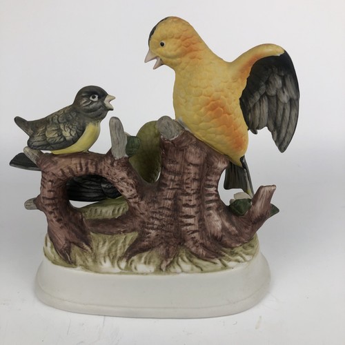 Ceramica - Statuina colorata tre uccellini su un ramo - Foto 2 di 8