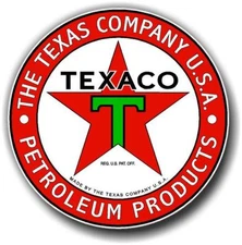 8" TEXACO PETROLEUM PRODUCTS GASOLINE OIL VINYL DECAL FOR GAS PUMP LUBSTER