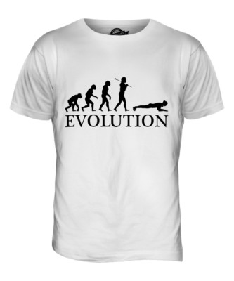 THE PLANK (FEMALE) EVOLUTION MENS T-SHIRT TEE TOP GIFT EXERCISE BENDING TOOL